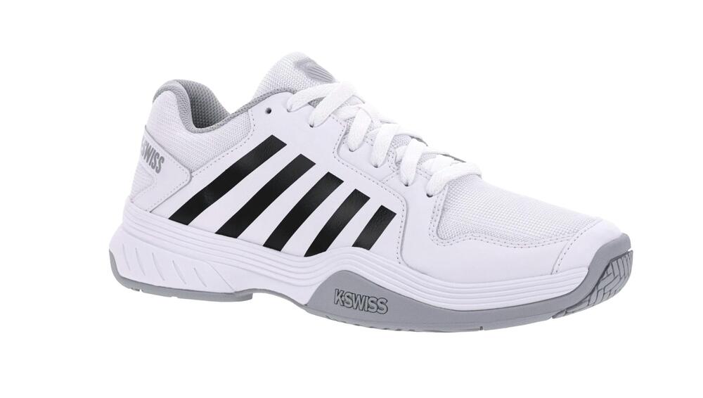 NEW K-SWISS men's court express pickleball shoe in white/highrise/black